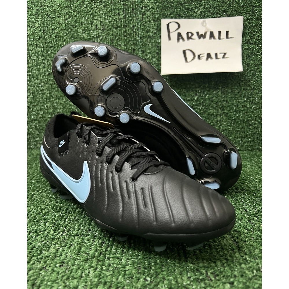 Nike Tiempo Legend 10 Pro FG Black Blue Soccer Cleats Men's Size 9 DV4333-003